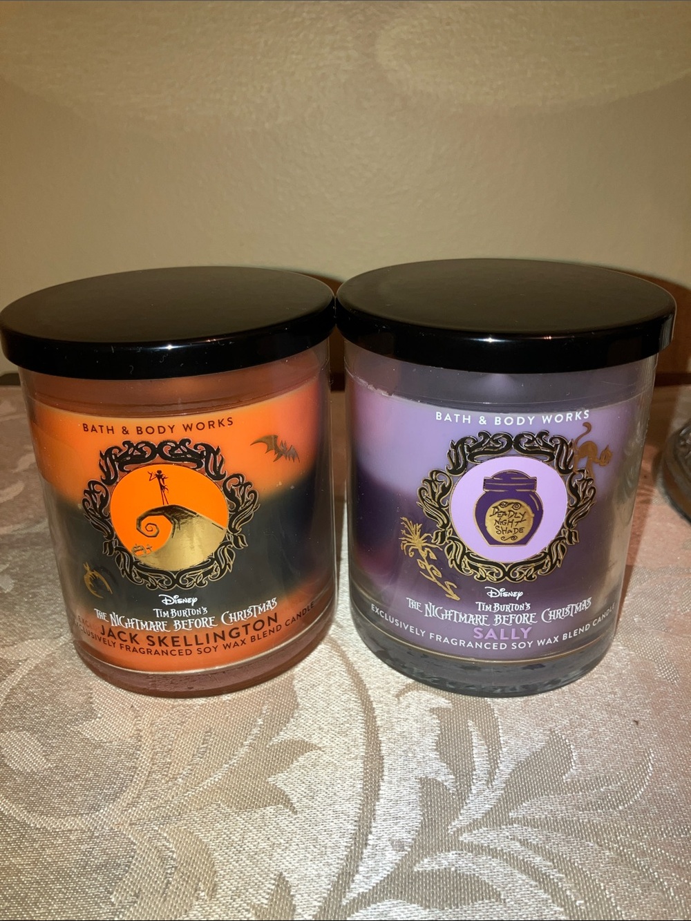🖤Bath & Body Works NBC Jack & Sally single wick candles bundle NWT